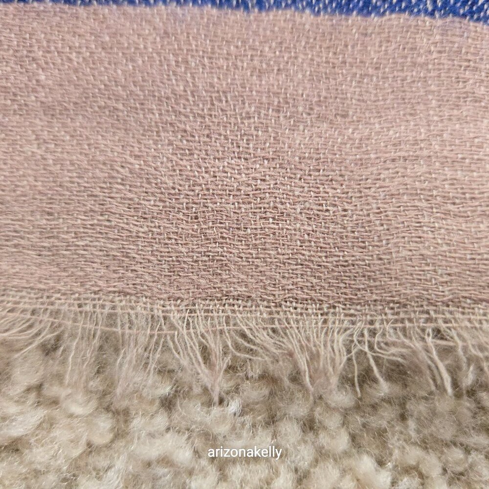 ÉPICE PARIS  Wool Striped Scarf *Tiny Repaired Hole* - Picture 5 of 11
